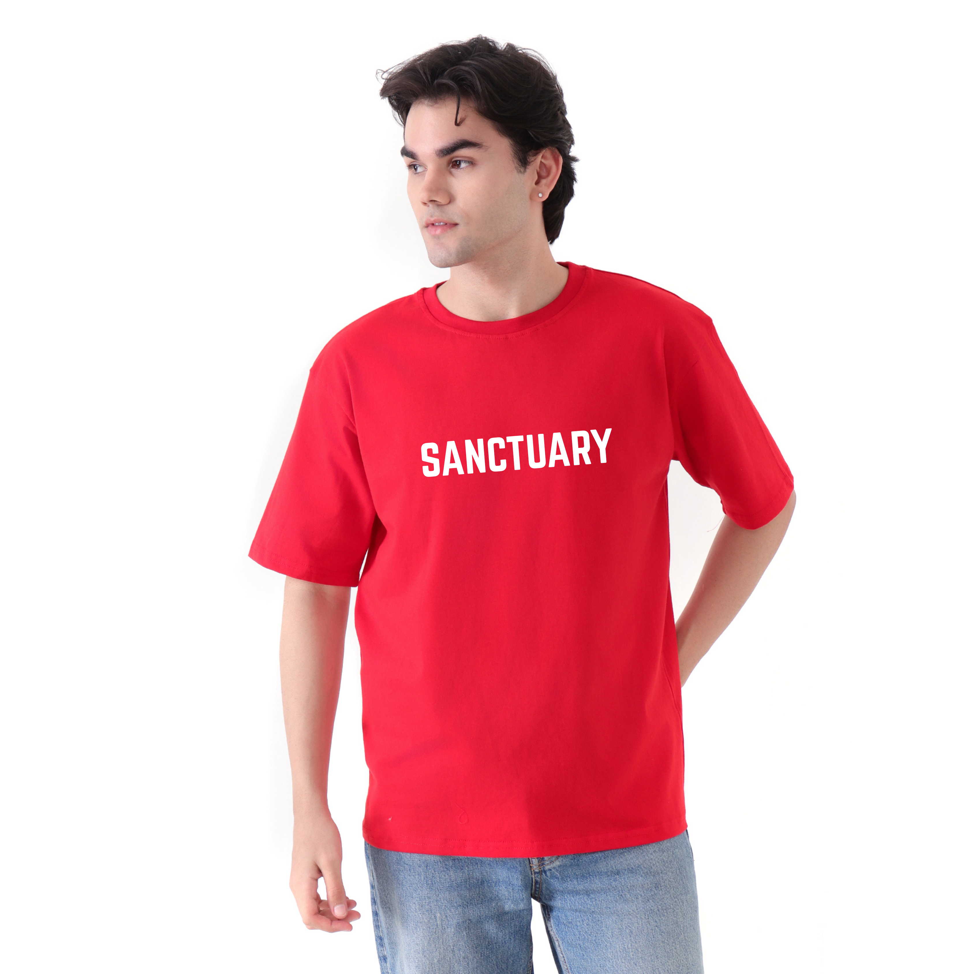 Stripped Sanctuary - Red - Oversized Tshirt