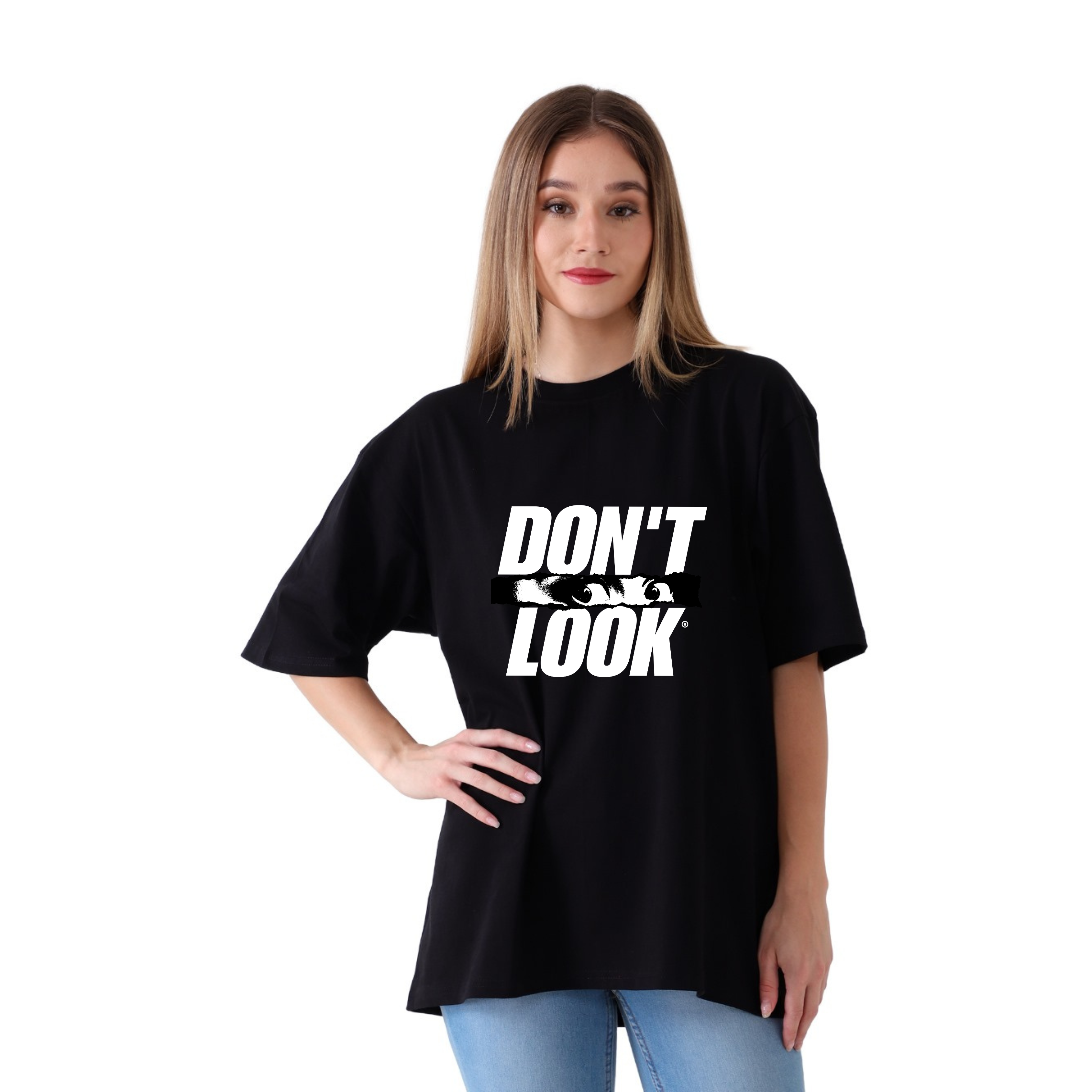Don't Look - Black - Oversized Tshirt