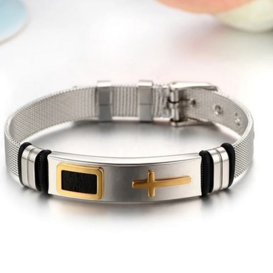Punk Cross Bracelet For Men By Pyjamawala