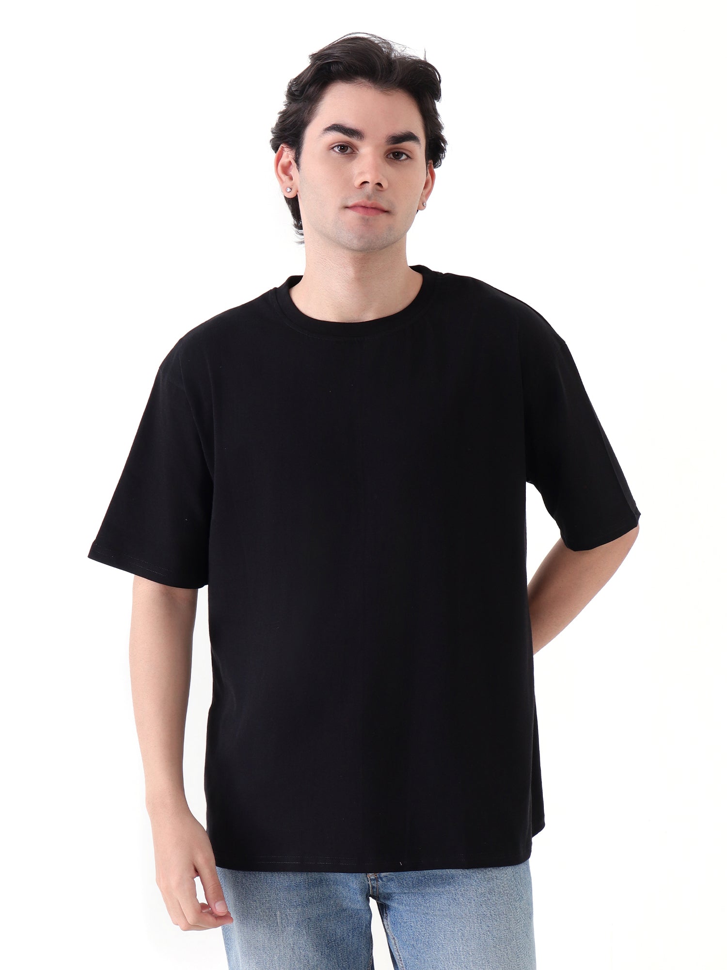 Black oversized T-shirts for mens