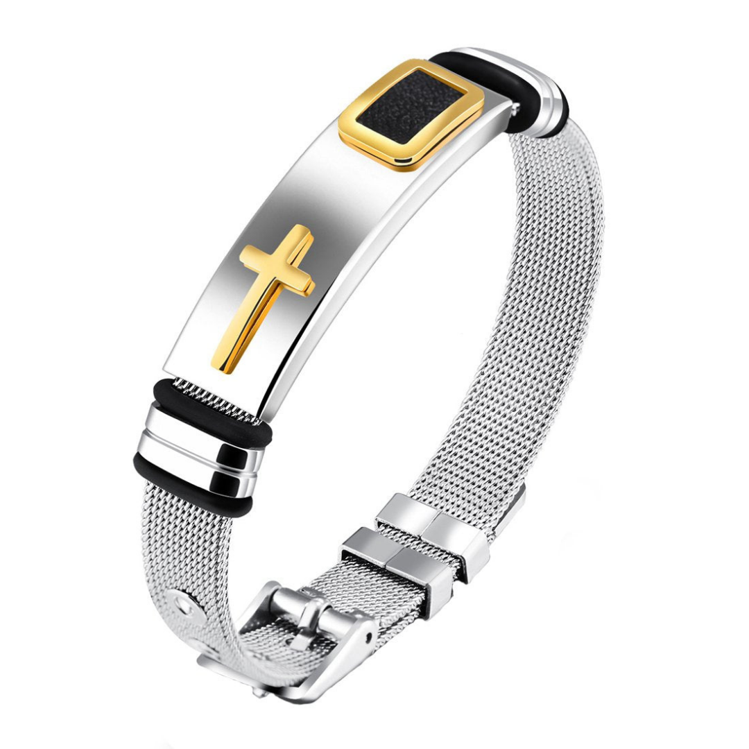 Punk Cross Bracelet For Men By Pyjamawala