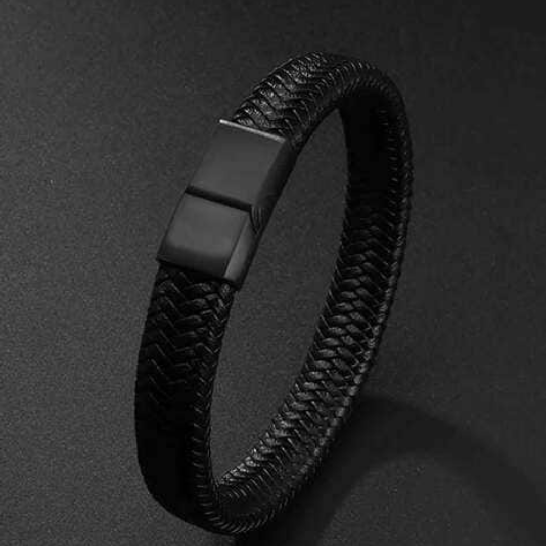 Braided Leather Bracelet For Men By Pyjamawala