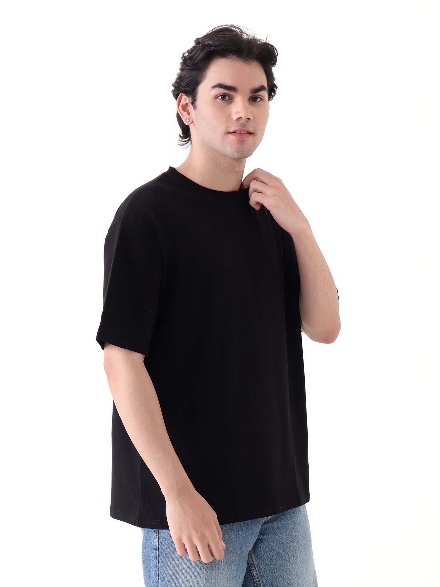 Black oversized T-shirts for mens