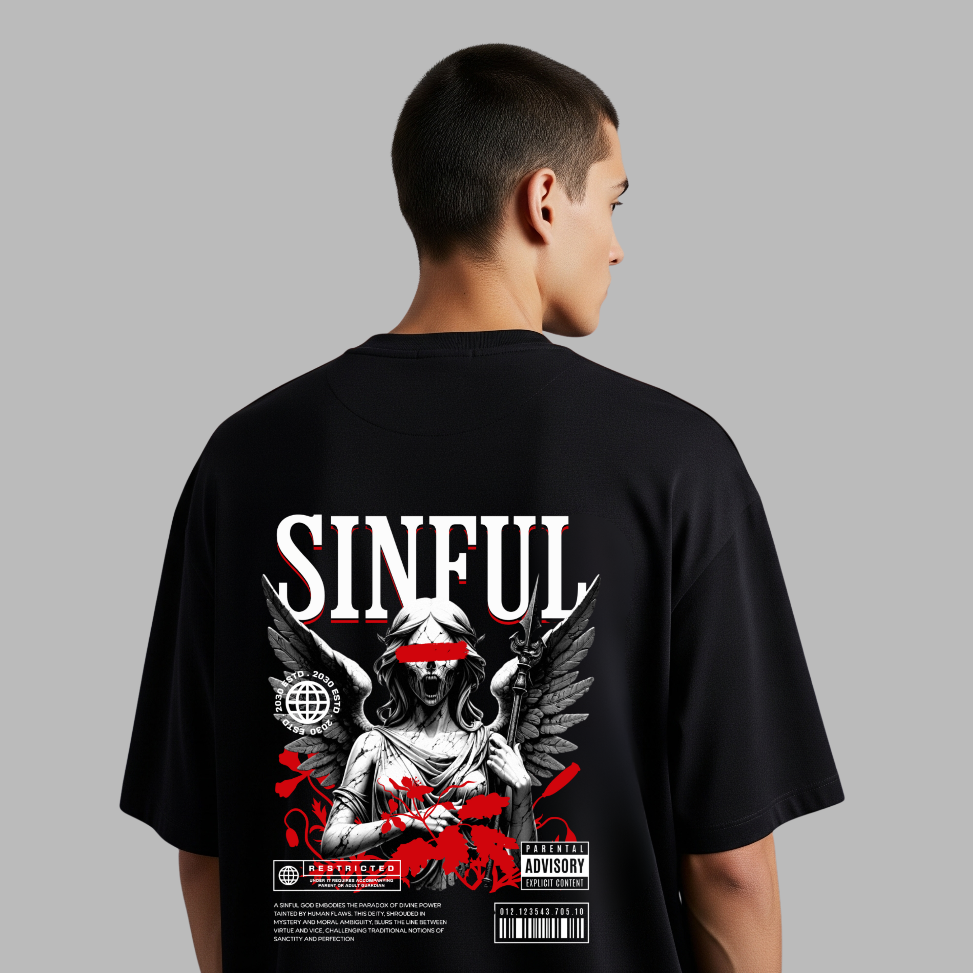 Sinful - Black - Oversized Tshirt