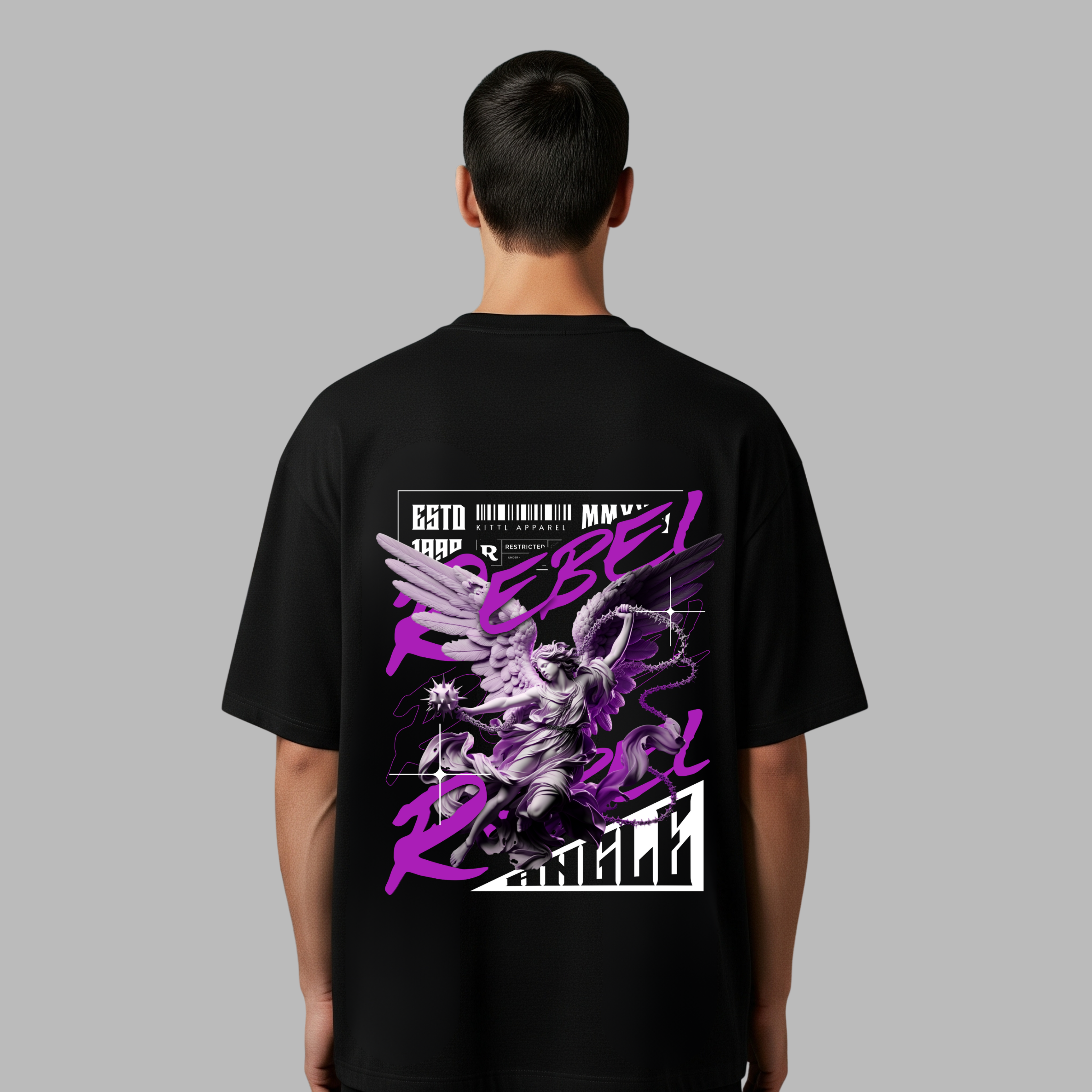 Rebel - Black - Oversized Tee