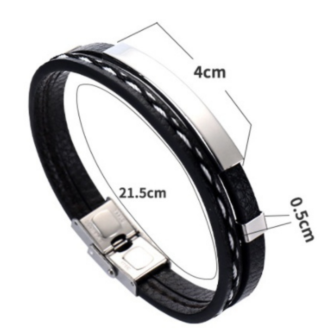 Leather Hand Bracelet For Men By Pyjamawala