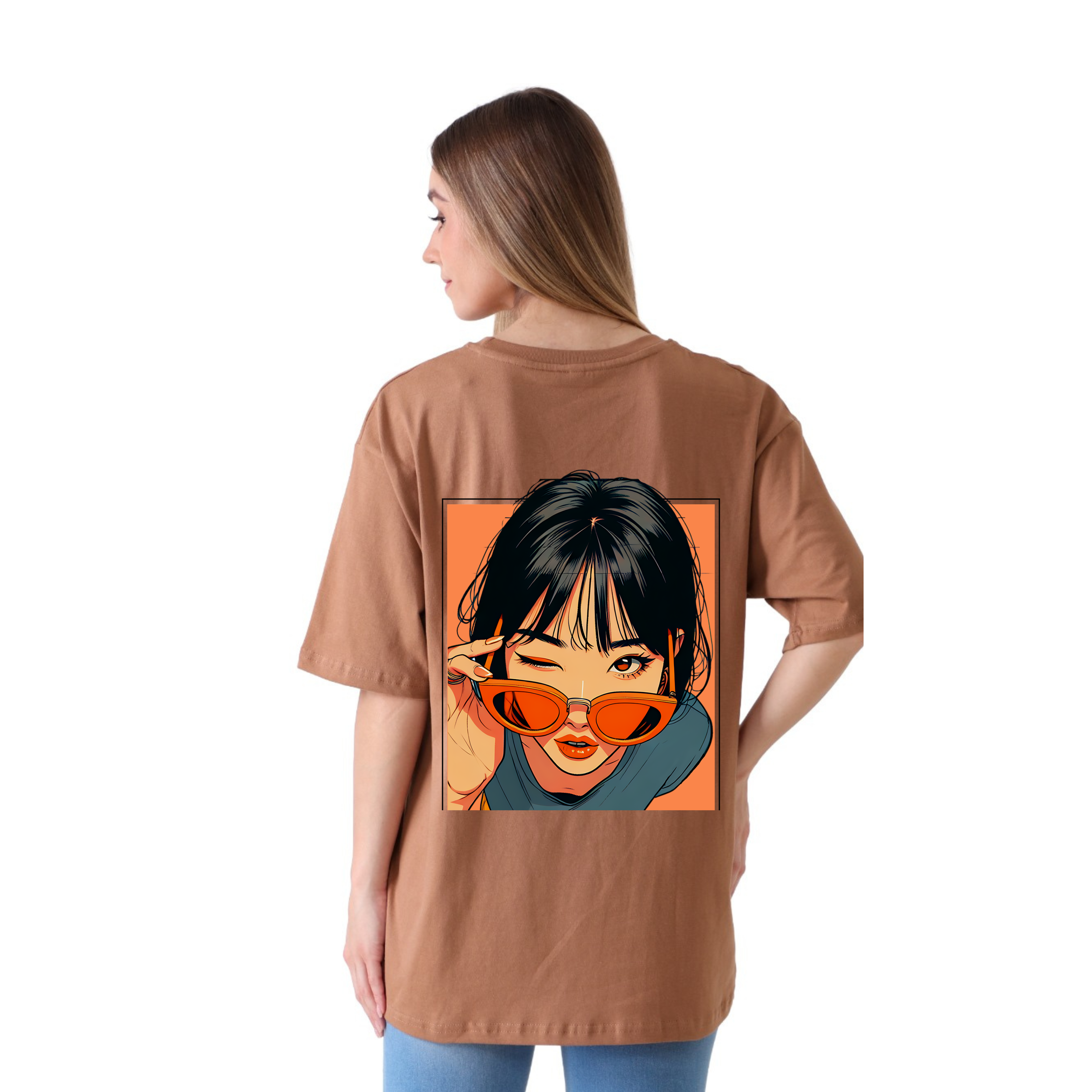 Wink - Brown - Oversized Tshirt