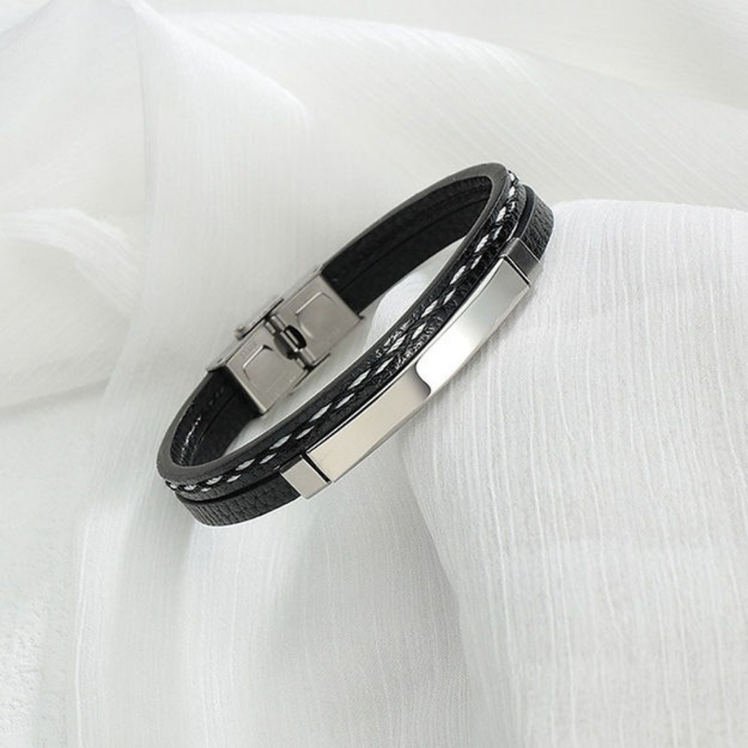Leather Hand Bracelet For Men By Pyjamawala