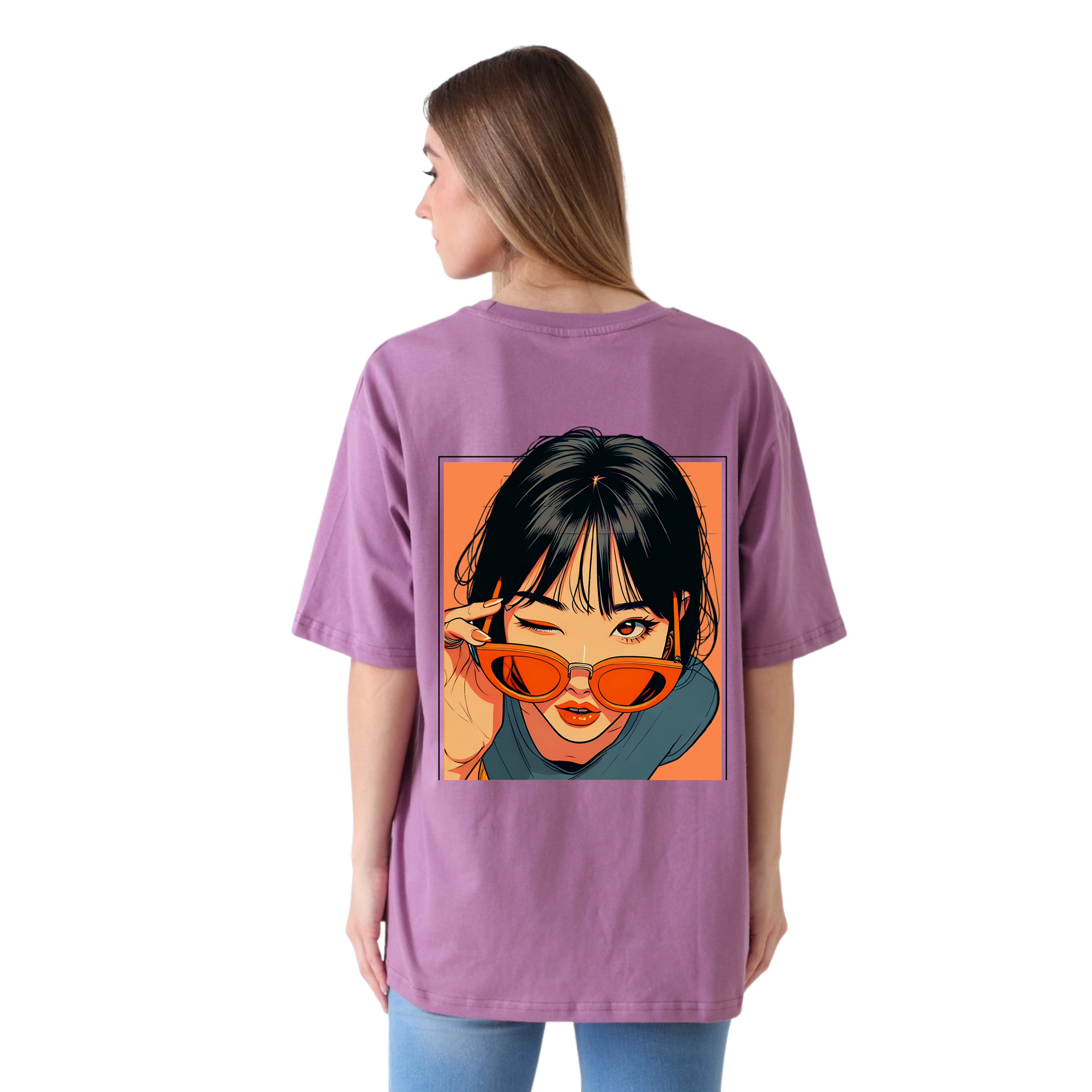 Wink - Lavender - Oversized Tshirt