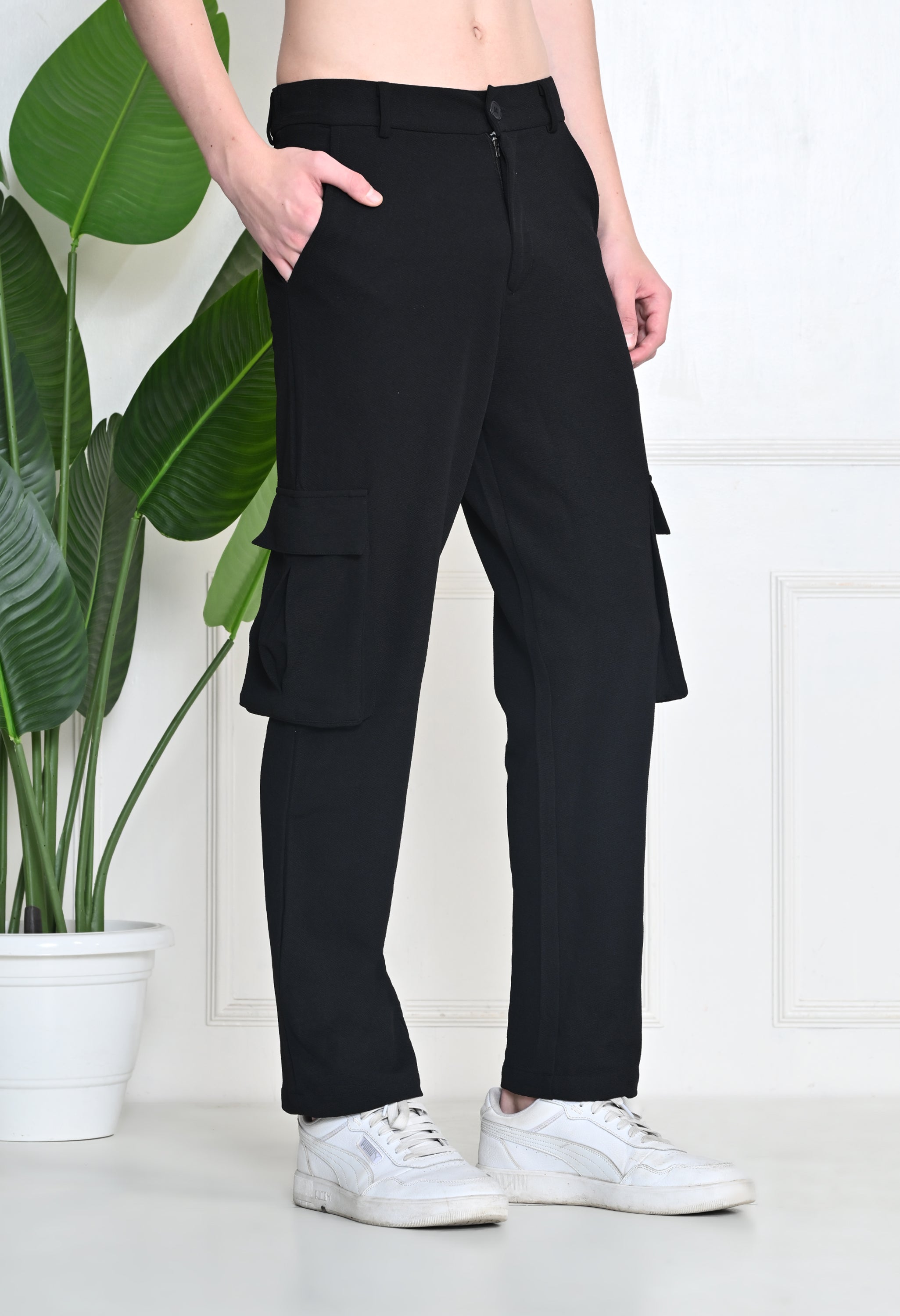 Black Cargo Pants (4-Pockets)