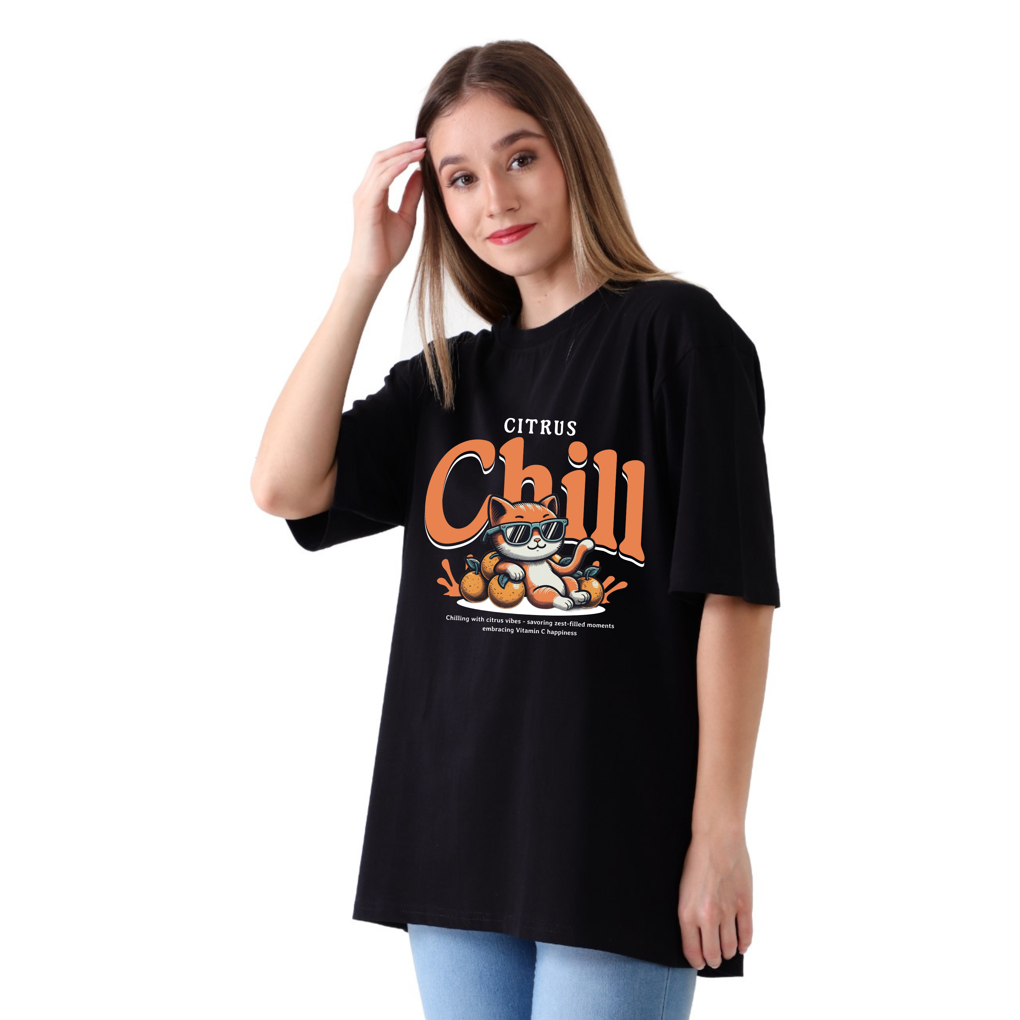 Citrus Chill - Black - Oversized Tshirt
