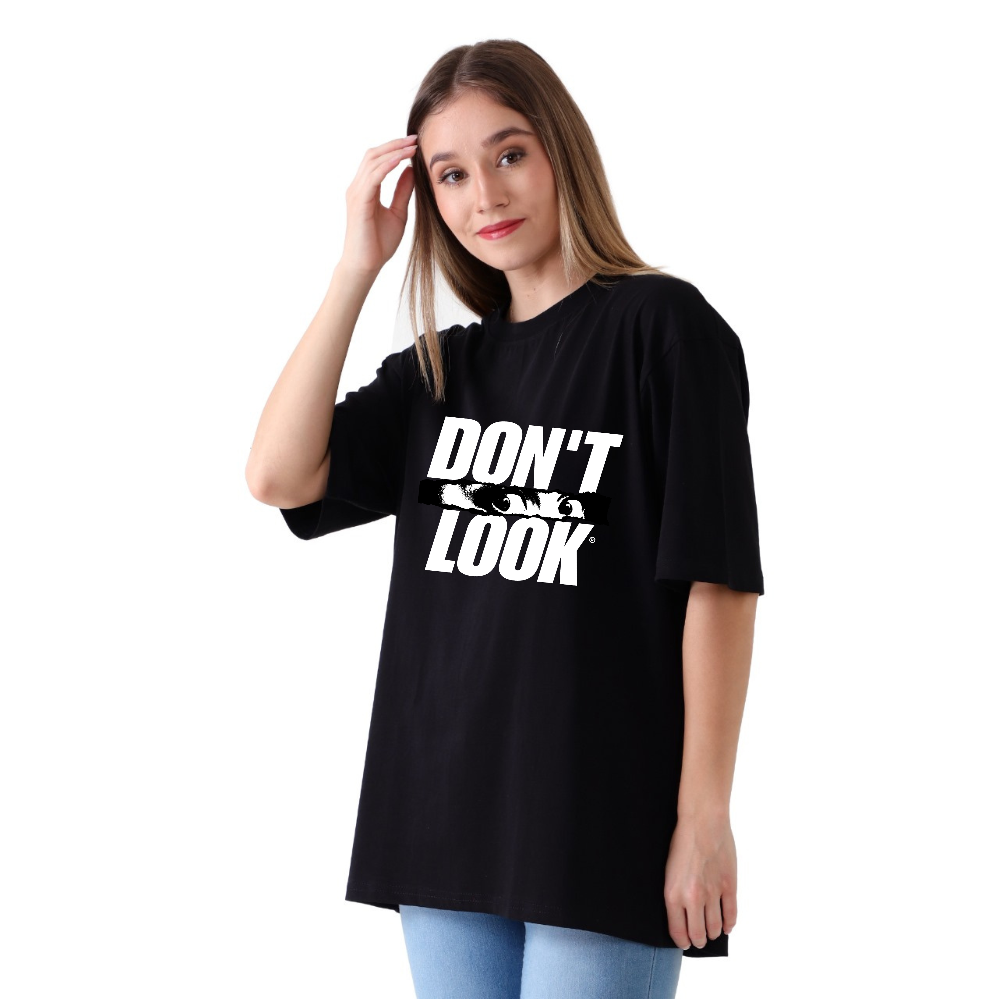 Don't Look - Black - Oversized Tshirt
