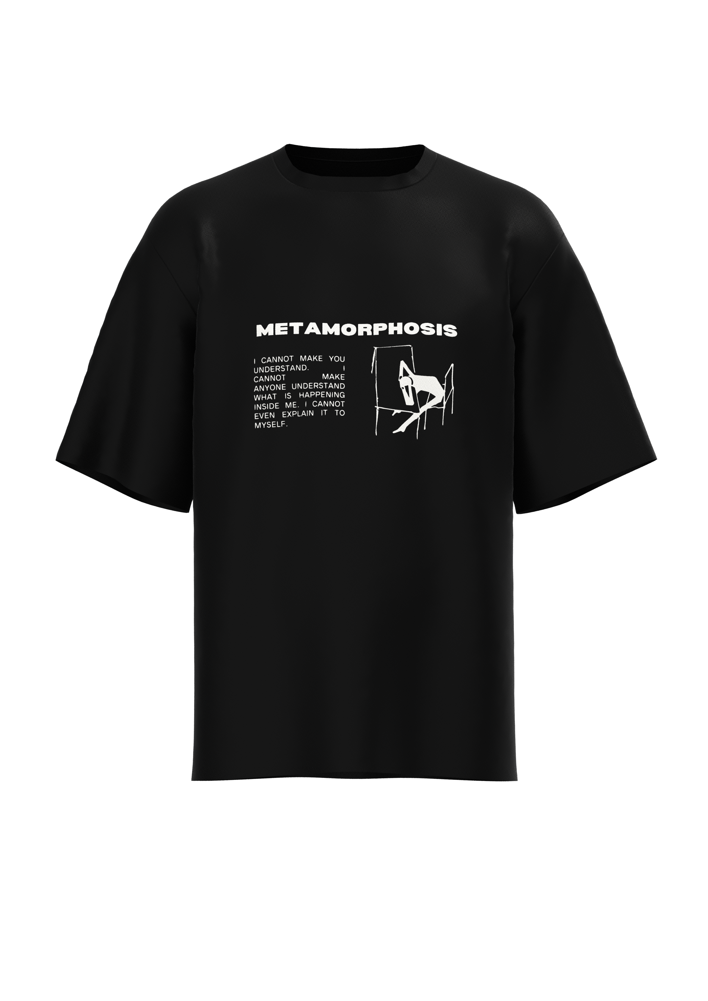 Metamorphosis Oversized T-Shirt (Black)