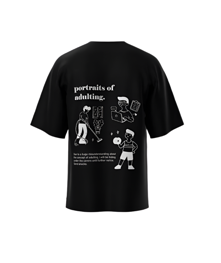 Adulting Oversized T-Shirt (Black)