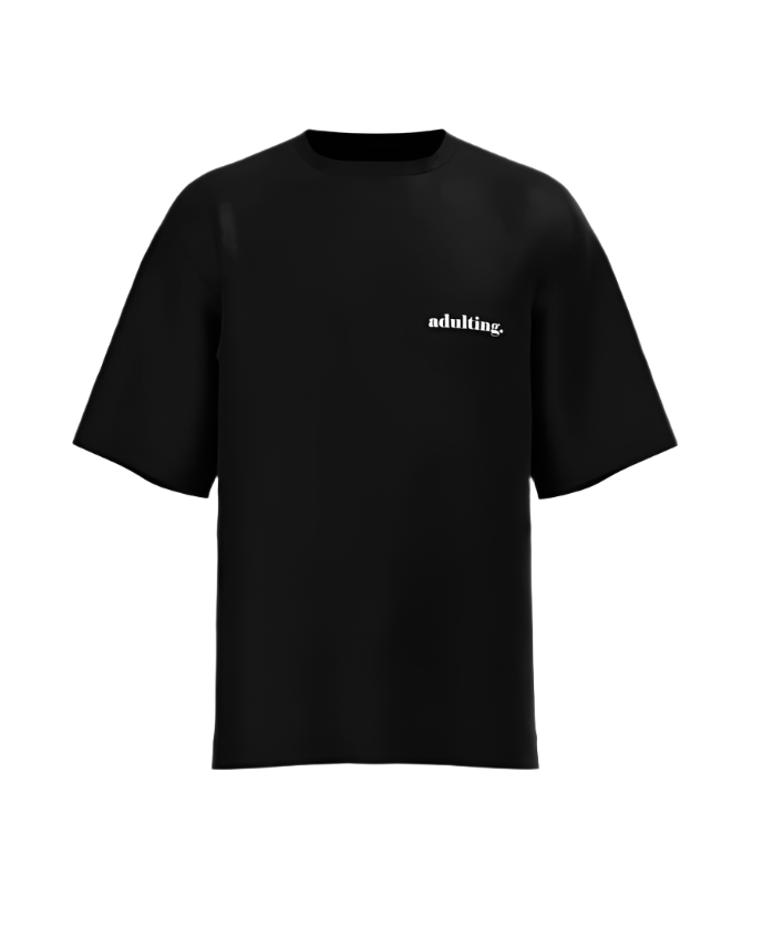 Adulting Oversized T-Shirt (Black)