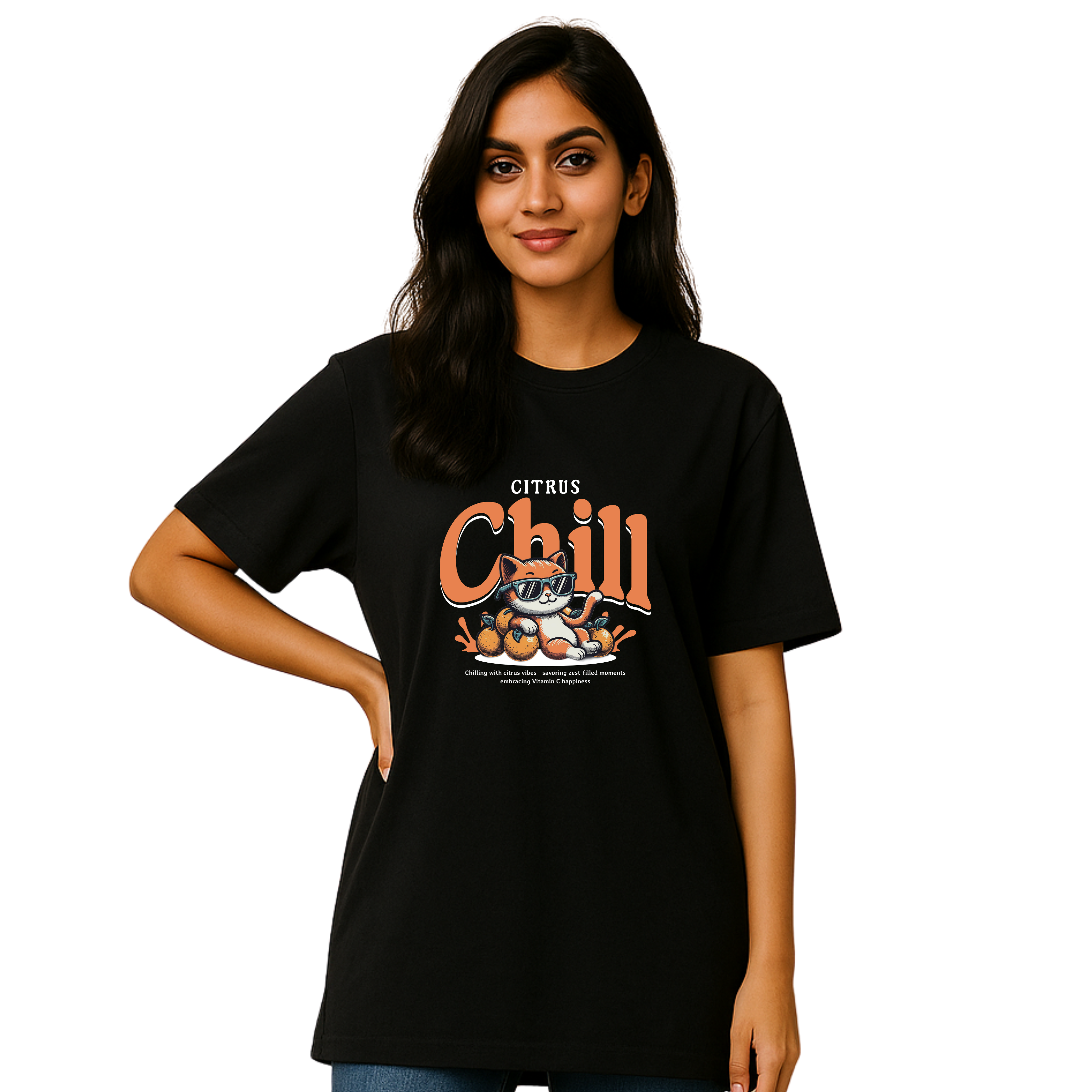 Citrus Chill - Black - Oversized Tshirt