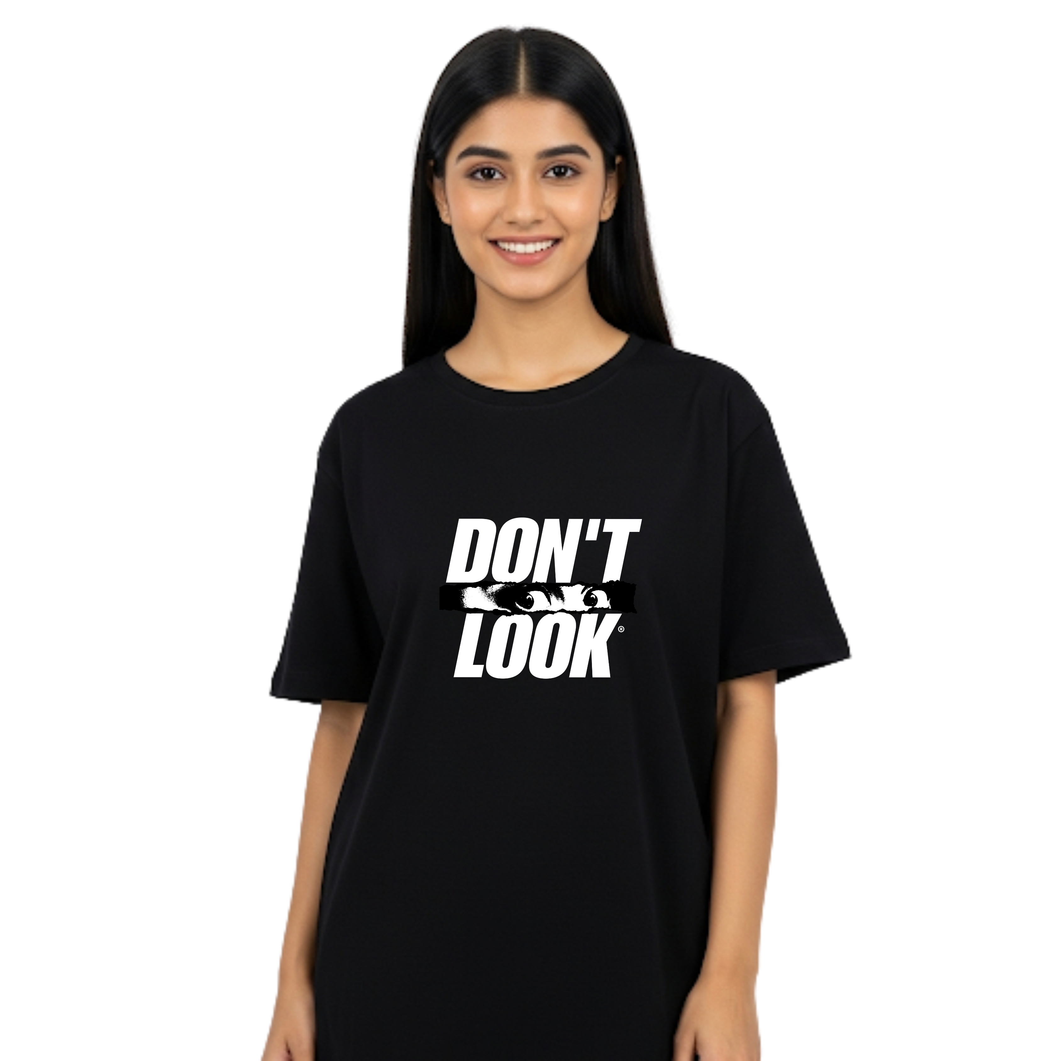 Don't Look - Black - Oversized Tshirt